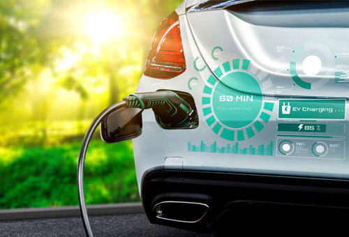 エコジュール 充電中のEV車